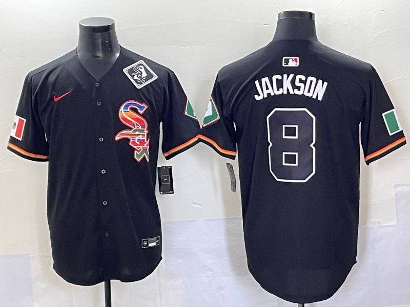 Men 2025 Chicago White Sox #8 Jackson Black Game Nike MLB Jersey style 7038->chicago white sox->MLB Jersey